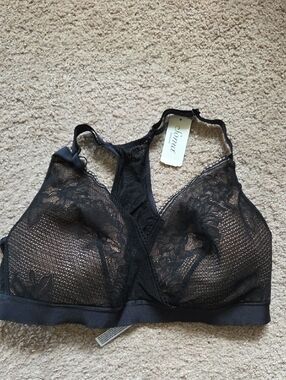 Soma Lace Bralette in Black, Size L